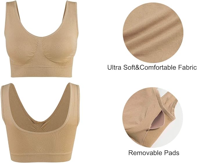 Sujetador deportiva sin costuras beige XL/XXL - additional image 5
