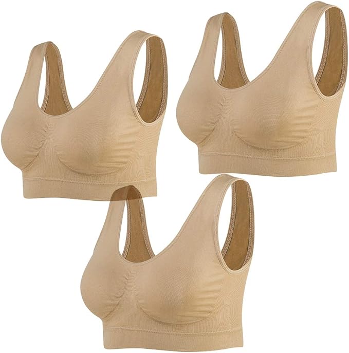 Sujetador deportiva sin costuras beige S/M - additional image 4
