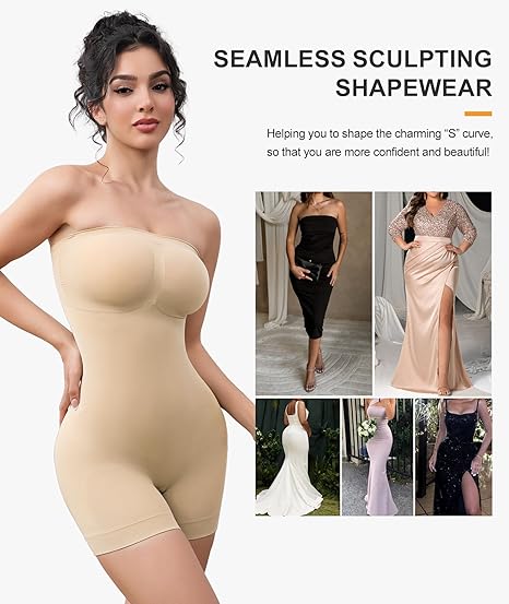Faja moldeadora sin tirantes con control de abdomen beige XL/XXL - additional image 2