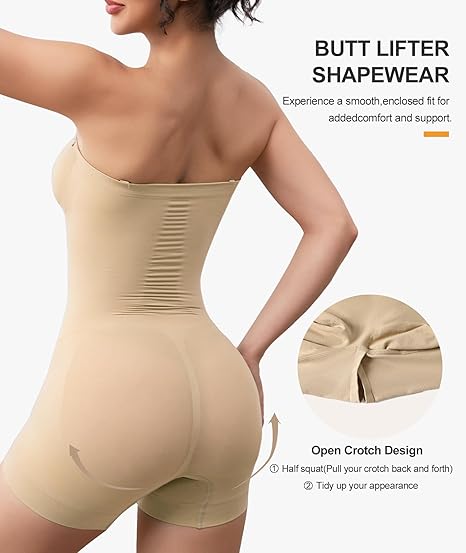 Faja moldeadora sin tirantes con control de abdomen beige XL/XXL - additional image 3