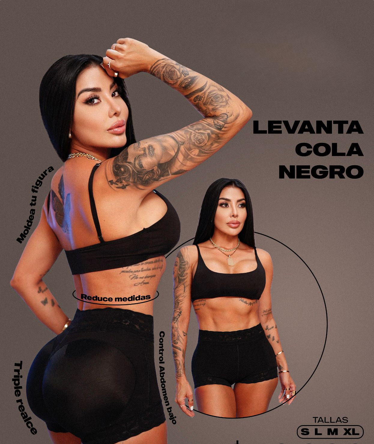 Levanta Cola - NEGRO/XL