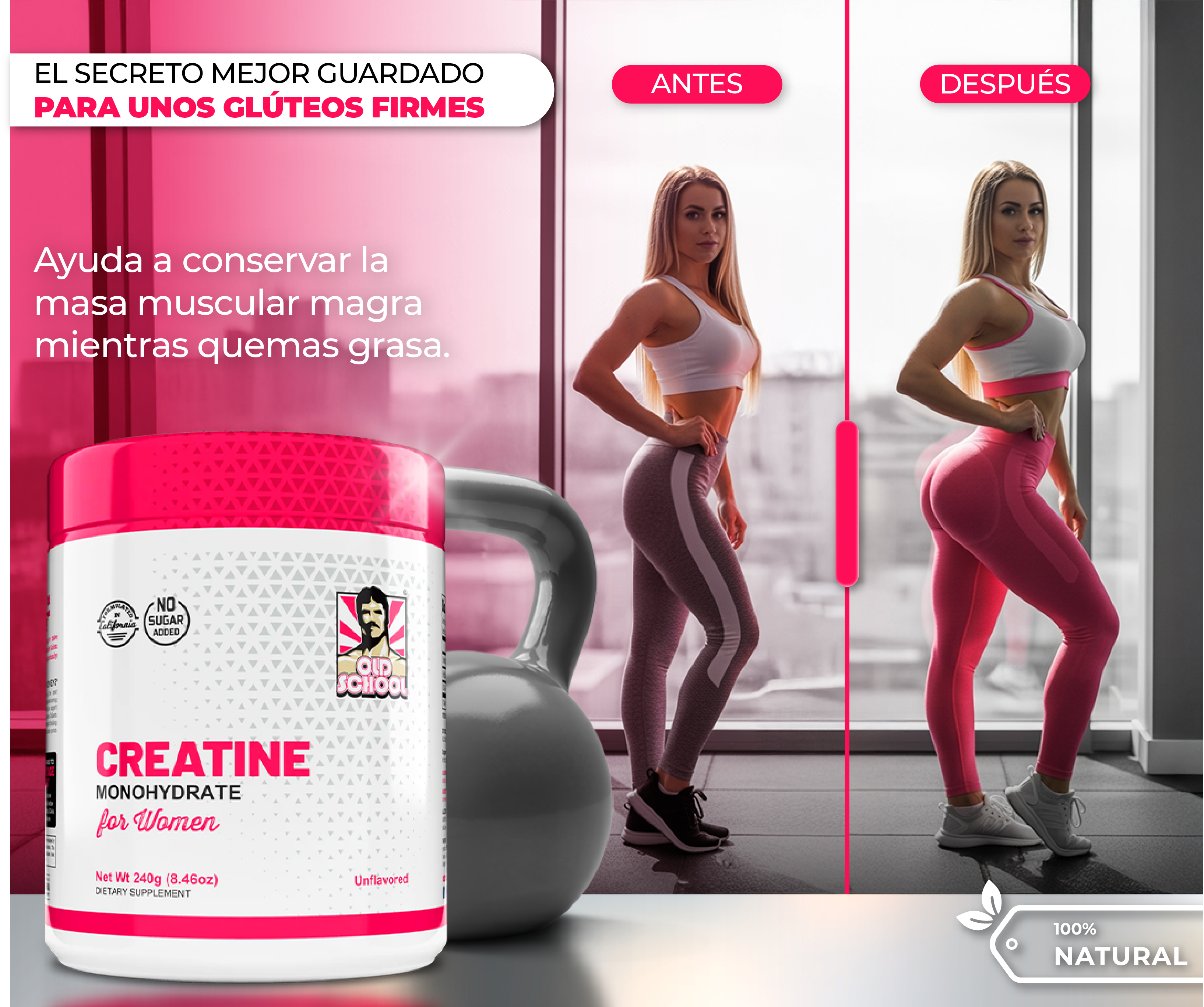 Suplemento de creatina para mujer - para crecimiento muscular magro, recuperación - additional image 5