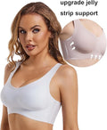 Sujetador ultrafino de seda helada blanco ( talla M = M/L )